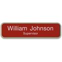 Xstamper Designer Framed Wall/Door Sign - 8" Width x 2" Height - Rectangular Shape - Rounded Corner - Plastic - Almond - 1 Each
