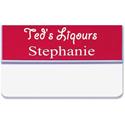 Xstamper Pocket Name Badge With Logo - Logo Design - 1" Width x 3" Height - Rectangular Shape - Durable - Plastic - Assorted - 1 Each
