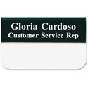 Xstamper Pocket Name Badge With Logo - Logo Design - 1.5" Width x 3" Height - Rectangular Shape - Durable - Plastic - Assorted - 1 Each