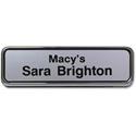 Xstamper Gold Frame Name Badge - 1" Width x 3" Height - Rectangular Shape - Durable - Plastic - 1 Each