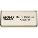 Xstamper Framed Name Badge With Logo - Logo Design - 1.5" Width x 3" Height - Rectangular Shape - Durable - Plastic - 1 Each