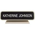 Xstamper Designer Framed Desk Sign - Logo Design - 8" Width x 2" Height - Rectangular Shape - Rounded Corner - Plastic - 1 Each