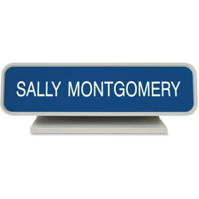 Xstamper Designer Framed Desk Sign - Logo Design - 8" Width x 2" Height - Rectangular Shape - Rounded Corner - Plastic - 1 Each