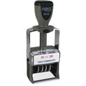 Xstamper ClassiX Self-inking Date Stamp - Message/Date Stamp - 0.88" Impression Width x 1.56" Impression Length - 7000 Impression(s) - Assorted - Metal - 1 Each