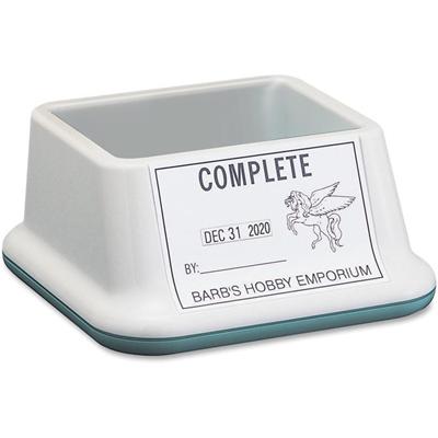 Xstamper XpeDater Rotary Date Stamp - Message/Date Stamp - A.M., P.M., REC'D, PAID, FAX'D, ENT'D - 4 Line(s) - 29 Characters/Line - 1.38" Impression Width x 2.81" Impression Length - 50000 Impression(s) - Assorted - Recycled - 1 Each
