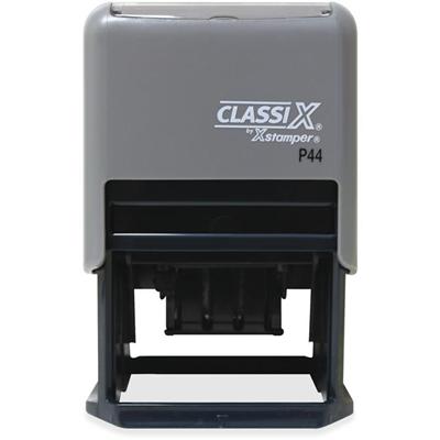 Xstamper ClassiX Self-inking Date Stamp - Custom Message/Date Stamp - 6 Line(s) - 1.50" Impression Width x 2.50" Impression Length - 7000 Impression(s) - 1 Each
