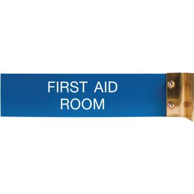 Xstamper Corridor Sign - 8" Width x 2" Height - Rectangular Shape - Wall Mountable - Double Sided - Aluminum - 1 Each