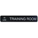 Xstamper Changeable Wall Sign - 13" Width x 2" Height - Rectangular Shape - Wall Mountable - Aluminum - Black - 1 Each