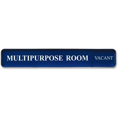 Xstamper Changeable Wall Sign - 13" Width x 2" Height - Rectangular Shape - Wall Mountable - Aluminum - Silver - 1 Each