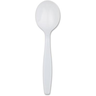 Dixie Heavyweight Dispoable Soup Spoons Grab-N-Go by GP Pro - Soup Spoon - 1000 x Soup Spoon - White - 100/Box - 10 / Carton