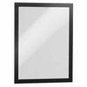 DURABLE Self-adhesive Frames - 9" x 14" Frame Size - Holds 8.50" x 11" Insert - Rectangle - Horizontal, Vertical - Self-adhesive, Sturdy, Magnetic - Black - 2 / Pack