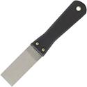 Great Neck Stiff Blade Putty Knife - 1.25" Carbon Steel Blade - Plastic Handle - Durable, Hanging Hole - Black - 24 / Carton