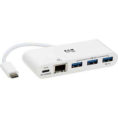 Tripp Lite series U460-003-3AG-C USB 3.1 Gen 1 USB-C Portable Hub/Adapter - USB 3.1 Type C - External - 4 USB Port(s) - 1 Network (RJ-45) Port(s) - 3 USB 3.0 Port(s) - PC, ChromeOS, Mac