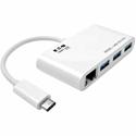 Tripp Lite series U460-003-3AG 3-Port USB 3.1 Gen 1 Portable Hub - USB Type C - External - 3 USB Port(s) - 1 Network (RJ-45) Port(s) - 3 USB 3.1 Port(s)