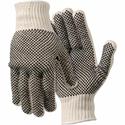 MCR Safety Poly/Cotton Large Work Gloves - Dirt, Debris Protection - Large Size - For Right/Left Hand - White - Elastic Wrist, Knit Wrist - 1 Pair