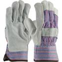 PIP ProtectiveLeather Palm Work Gloves - 10.24" Glove Length - Large Size - Gunn-cut - White - Comfortable, Durable, Wear Resistant, Breathable, Flexible, Water Resistant - For Construction, Metal Handling, Maintenance, Warehouse, Material Handling -