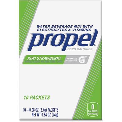 Propel Kiwi/Strawberry Beverage Mix Packets with Electrolytes and Vitamins - Powder - 0.08 oz - Kiwi Strawberry - 10/Box - 12 / Carton