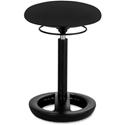 Safco TWIXT Ergo Desk Height Chair - Black Seat Color - Polypropylene, Nylon, Vinyl Seat Material - Rounded Base - 1 Each