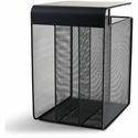 Safco Onyx Vertical Hanging Storage Organizer - 3 Compartment(s) - 11.75" Height x 14.75" Width x 5.25" Depth - Black - Steel - 1 Each