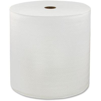 LoCor Hardwound 1-Ply Paper Towels, 850' Per Roll, Pack Of 6 Rolls - 1 Ply - 7" Width x 850 ft Length - White - 6 Rolls Per Carton - 6 / Carton