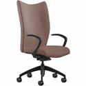 9 to 5 Seating High-Back Conference & Management - Mahogany Seat Color - Leather Seat Material - Mahogany Back Color - Leather Back Material - High Back - 5-star Base - 1 Each