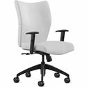 9 to 5 Seating Bristol Mid Back - White Seat Color - Leather Seat Material - White Back Color - Leather Back Material - Mid Back - 5-star Base - 1 Each