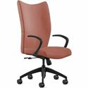 9 to 5 Seating High-Back Conference & Management - Saddle Seat Color - Leather Seat Material - Saddle Back Color - Leather Back Material - High Back - 5-star Base - 1 Each
