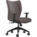 9 to 5 Seating Bristol Mid Back - Cafe Seat Color - Leather Seat Material - Cafe Back Color - Leather Back Material - Mid Back - 5-star Base - 1 Each