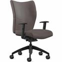 9 to 5 Seating Mid-Back Swivel Tilt Control - Cafe Seat Color - Leather Seat Material - Cafe Back Color - Leather Back Material - Mid Back - 5-star Base - Taupe - Leather - 1 Each