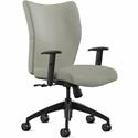 9 to 5 Seating Bristol Mid Back - Mist Seat Color - Leather Seat Material - Mist Back Color - Leather Back Material - Mid Back - 5-star Base - 1 Each
