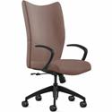 9 to 5 Seating High-Back Conference & Management - Mahogany Seat Color - Leather Seat Material - Mahogany Back Color - Leather Back Material - High Back - 5-star Base - 1 Each