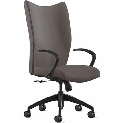 9 to 5 Seating High-Back Conference & Management - Caf Seat Color - Leather Seat Material - Caf Back Color - Leather Back Material - High Back - 5-star Base - 1 Each