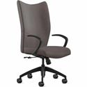 9 to 5 Seating High-Back Conference & Management - Caf Seat Color - Leather Seat Material - Caf Back Color - Leather Back Material - High Back - 5-star Base - 1 Each