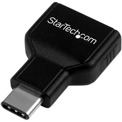 StarTech.com USB-C to USB-A Adapter - M/F - USB 3.0 - 1 x 24-pin Type C USB 3.0 USB Male - 1 x 9-pin Type A USB 3.0 USB Female - Nickel Connector - Black - 1 Each
