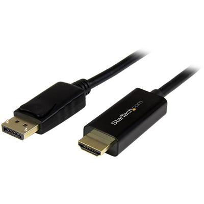 StarTech.com DisplayPort to HDMI Converter Cable - 5m (16 ft) - 4K - 16.40 ft DisplayPort/HDMI Video Cable Adapter for Projector, Ultrabook, Monitor, Audio/Video Device, Notebook, Desktop Computer, TV, Workstation, Docking Station - First End: 1 x 20