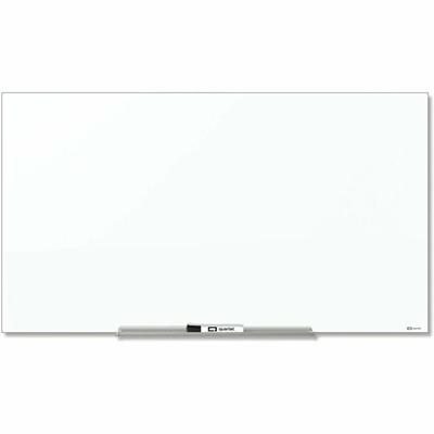 Quartet InvisaMount Magnetic Glass Dry-Erase Board - 50" (4.2 ft) Width x 28" (2.3 ft) Height - White Tempered Glass Surface - Horizontal - Magnetic - Assembly Required - 1 Each