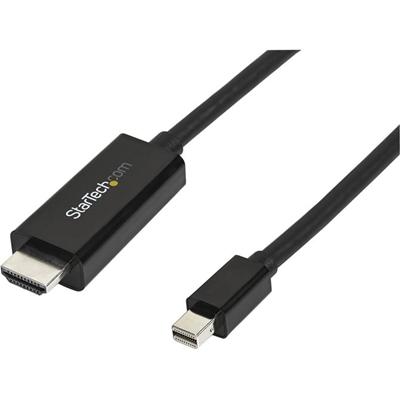 StarTech.com Mini DisplayPort to HDMI Adapter Cable - 3 m (10 ft.) - 4K 30Hz - 9.84 ft HDMI/Mini DisplayPort Video Cable Adapter for Projector, Ultrabook, Audio/Video Device, Workstation, Notebook, MacBook, MacBook Air, Mac mini, Dock, Notebook - Fir