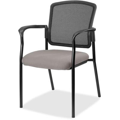 Lorell Mesh Back Stackable Guest Chair - Castillo Metal Seat Color - Vinyl Seat Material - Black Back Color - Mesh Back Material - Black Frame Color - Powder Coated Steel Frame Material - Four-legged Base - Metal - Armrest - 1 Each
