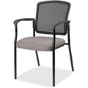 Lorell Mesh Back Stackable Guest Chair - Castillo Metal Seat Color - Vinyl Seat Material - Black Back Color - Mesh Back Material - Black Frame Color - Powder Coated Steel Frame Material - Four-legged Base - Metal - Armrest - 1 Each