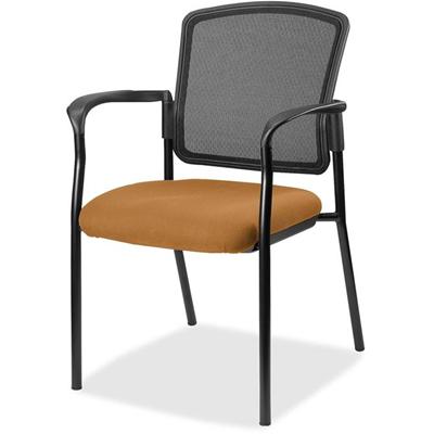 Lorell Mesh Back Stackable Guest Chair - Dillon Fiesta Seat Color - Vinyl Seat Material - Black Back Color - Mesh Back Material - Black Frame Color - Powder Coated Steel Frame Material - Four-legged Base - Fiesta - Armrest - 1 Each