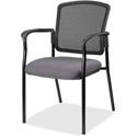 Lorell Mesh Back Stackable Guest Chair - Canyon Carbon Seat Color - Vinyl Seat Material - Black Back Color - Mesh Back Material - Black Frame Color - Powder Coated Steel Frame Material - Four-legged Base - Carbon - Armrest - 1 Each