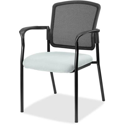 Lorell Mesh Back Stackable Guest Chair - Castillo Breezy Seat Color - Vinyl Seat Material - Black Back Color - Mesh Back Material - Black Frame Color - Powder Coated Steel Frame Material - Mid Back - Four-legged Base - Breezy - Fabric - Armrest - 1 E