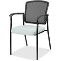 Lorell Mesh Back Stackable Guest Chair - Castillo Breezy Seat Color - Vinyl Seat Material - Black Back Color - Mesh Back Material - Black Frame Color - Powder Coated Steel Frame Material - Mid Back - Four-legged Base - Breezy - Fabric - Armrest - 1 E
