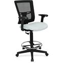 Lorell Mesh Back Drafting Stool - Castillo Breezy Seat Color - Vinyl Seat Material - Black Back Color - Mesh Back Material - Black Frame Color - Mid Back - 5-star Base - Breezy - Vinyl - Armrest - 1 Each