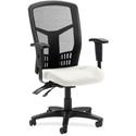 Lorell Executive High-back Mesh Chair - Dillon Snow Seat Color - Vinyl Seat Material - Black Back Color - Mesh Back Material - Black Frame Color - Steel, Plastic Frame Material - High Back - 5-star Base - Snow - 1 Each