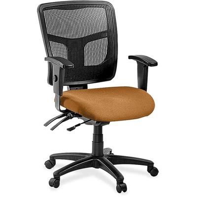 Lorell ErgoMesh Series Managerial Mesh Mid-Back Chair - Dillon Fiesta Seat Color - Vinyl Seat Material - Black Back Color - Mesh Back Material - Mid Back - 5-star Base - 1 Each