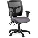 Lorell ErgoMesh Series Managerial Mesh Mid-Back Chair - Canyon Carbon Seat Color - Vinyl Seat Material - Black Back Color - Mesh Back Material - Mid Back - 5-star Base - 1 Each