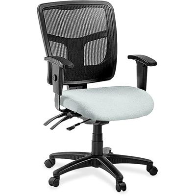 Lorell ErgoMesh Series Managerial Mesh Mid-Back Chair - Castillo Breezy Seat Color - Vinyl Seat Material - Black Back Color - Mesh Back Material - Mid Back - 5-star Base - 1 Each