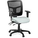Lorell ErgoMesh Series Managerial Mesh Mid-Back Chair - Castillo Breezy Seat Color - Vinyl Seat Material - Black Back Color - Mesh Back Material - Mid Back - 5-star Base - 1 Each