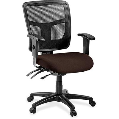 Lorell ErgoMesh Series Managerial Mesh Mid-Back Chair - Canyon Nightfall Seat Color - Vinyl Seat Material - Black Back Color - Mesh Back Material - Mid Back - 5-star Base - 1 Each